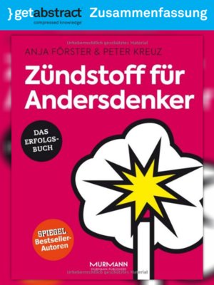 cover image of Zündstoff für Andersdenker (Zusammenfassung)